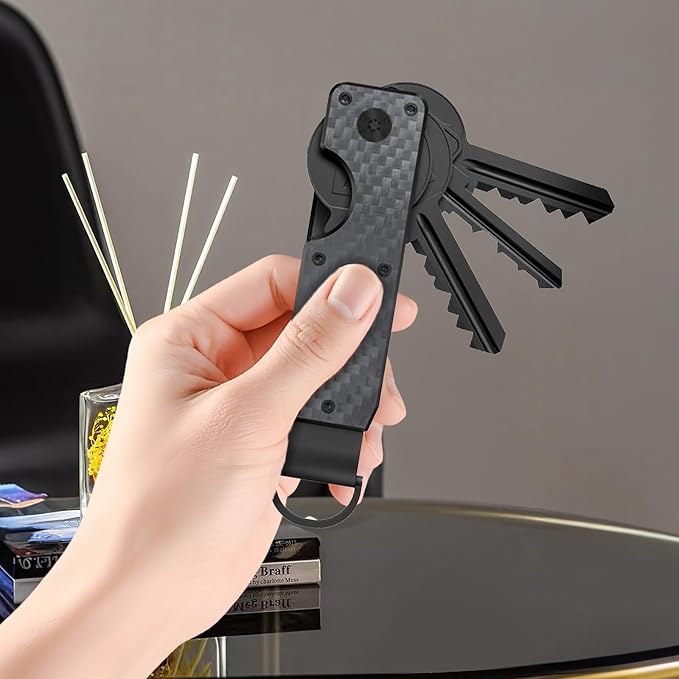Compact Metal Key Holder Keychain with Silent Carry Design for Everyday Carry