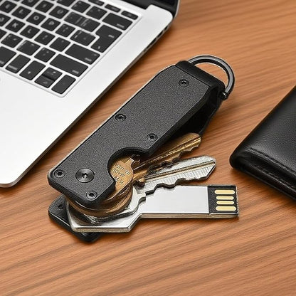 Compact Metal Key Holder Keychain with Silent Carry Design for Everyday Carry