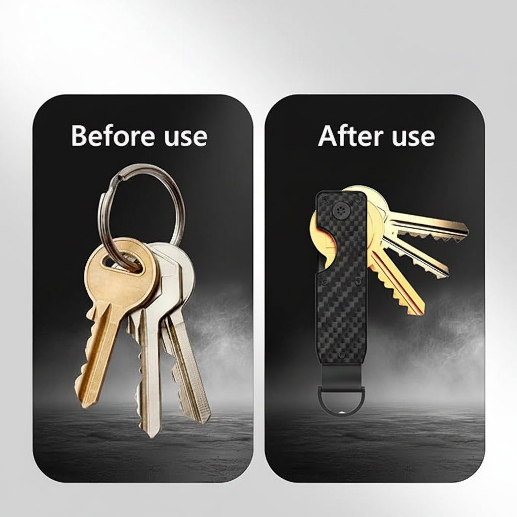 Compact Metal Key Holder Keychain with Silent Carry Design for Everyday Carry