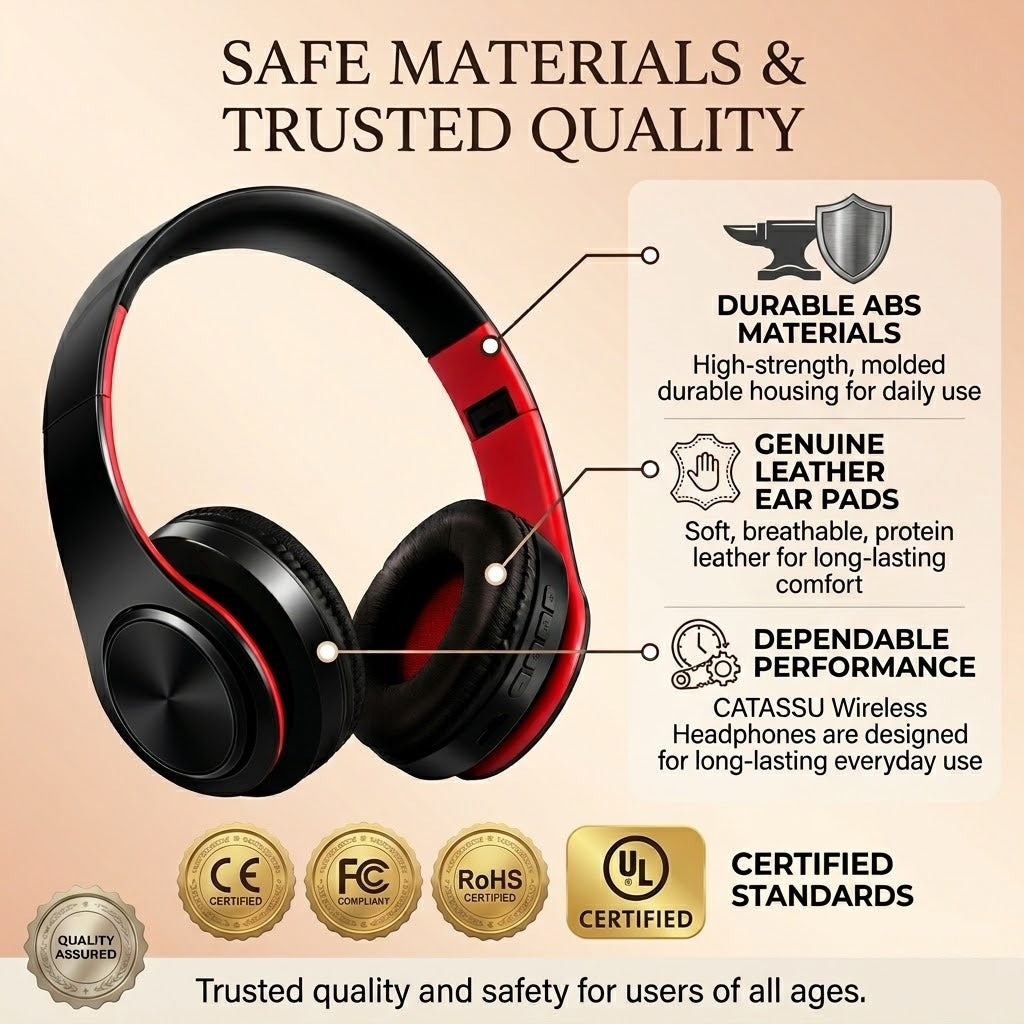 Over-Ear Stereo Wireless Earphone Bluetooth Headphones with Mic & TF Support