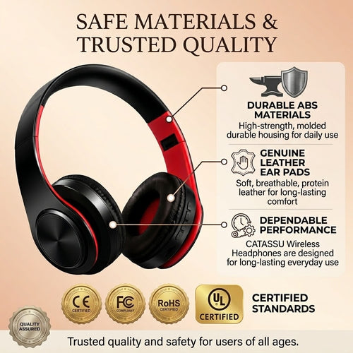 Over-Ear Stereo Wireless Earphone Bluetooth Headphones with Mic & TF Support