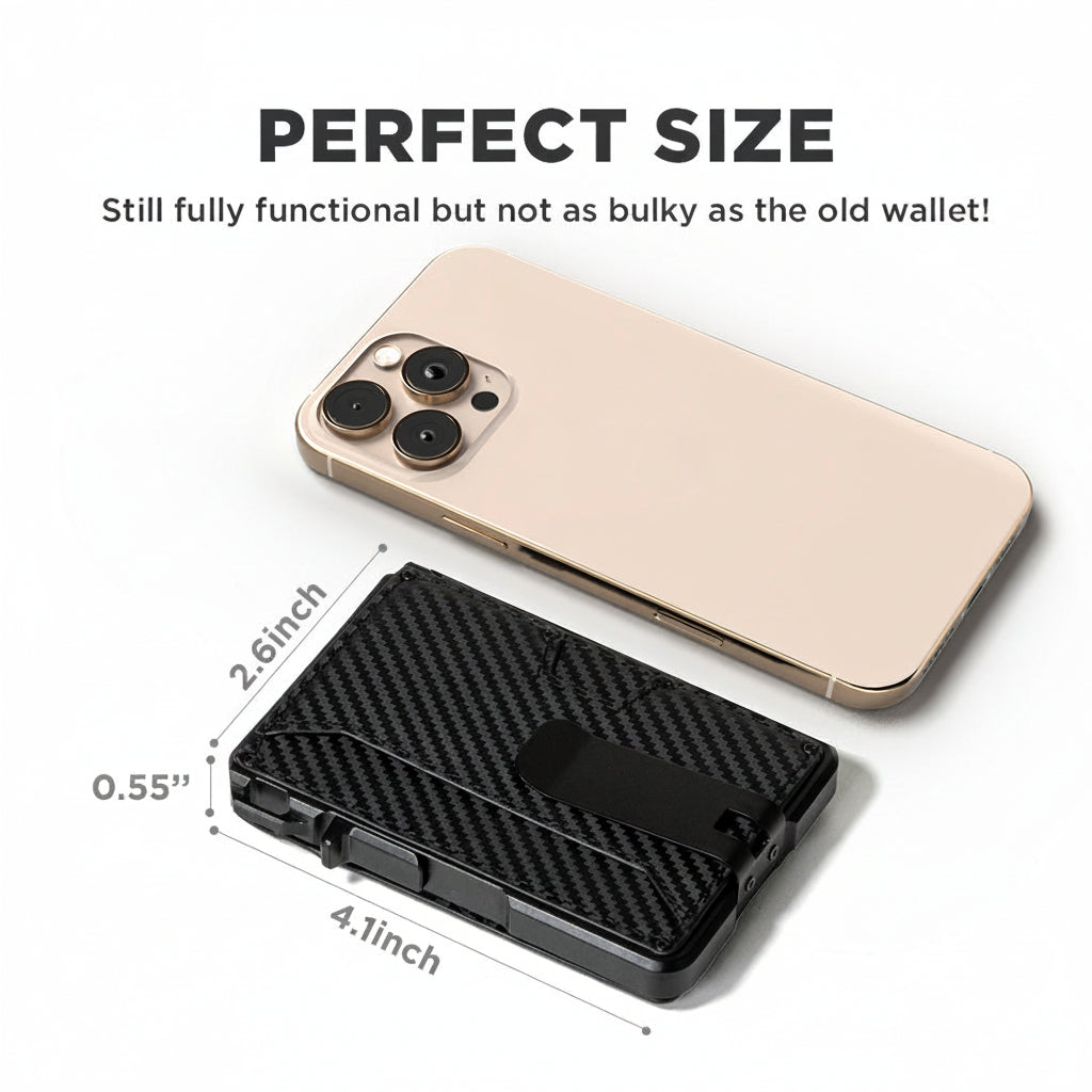 Smart Pop Up Card Holder RFID Protected Wallet with Money Clip for Men