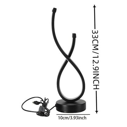 Three-Color Creative Spiral Design LED Desk Lamp for Bedroom Office & Living Room