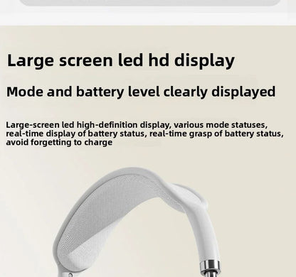 Smart Display Bluetooth 5.3 Over-Ear Headphones with Digital Screen Control and Long Battery Life
