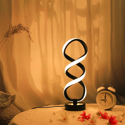Modern Decorative Spiral LED Desk Lamp for Living Room Office and Study Desk