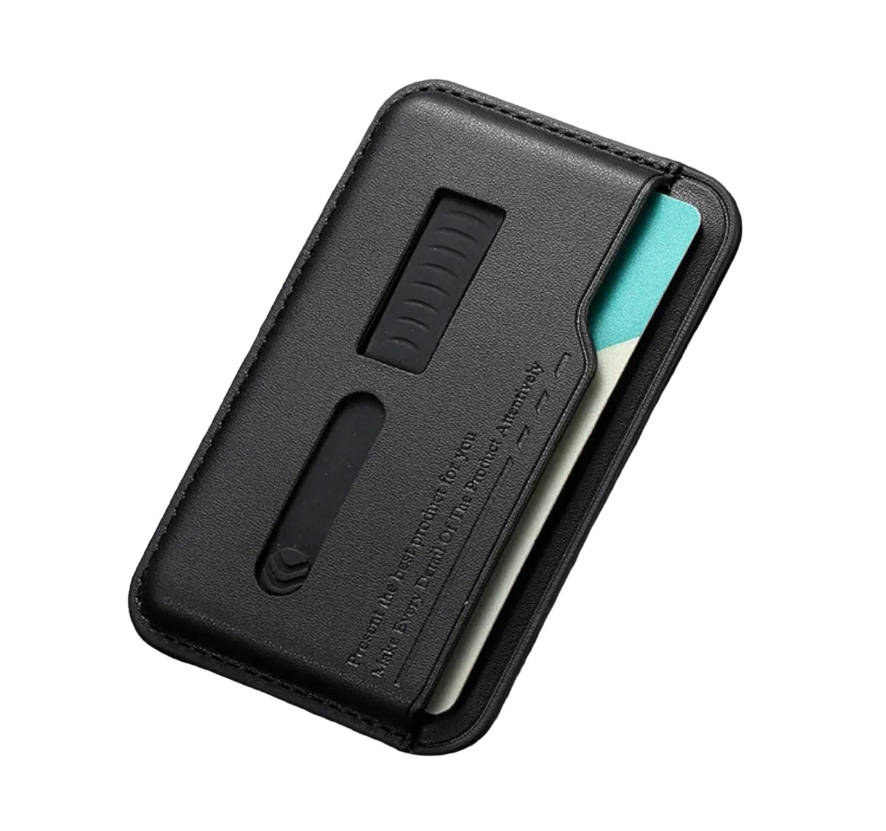 MagSafe Magnetic Wallet Card Holder with Card Slot and Finger Strap