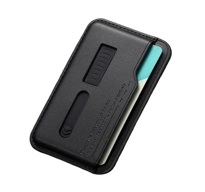 MagSafe Magnetic Wallet Card Holder with Card Slot and Finger Strap