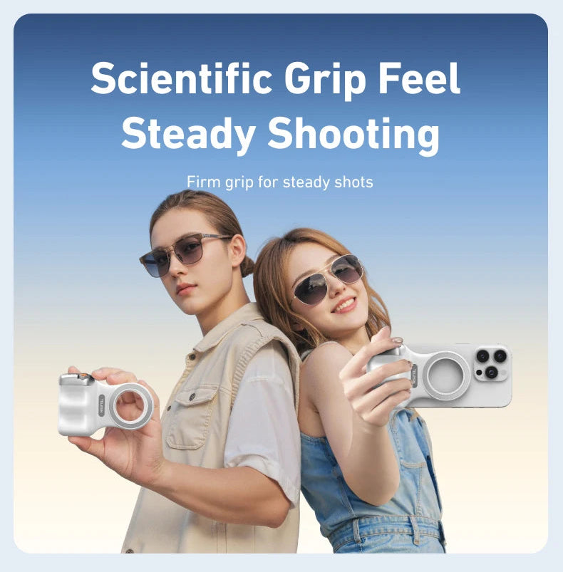 Magnetic Phone Camera Grip with Bluetooth Remote Control For Iphone Android Phone