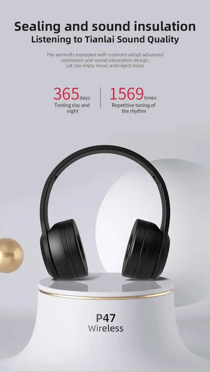 Wireless Bluetooth Noise Cancelling Headphones with Microphone