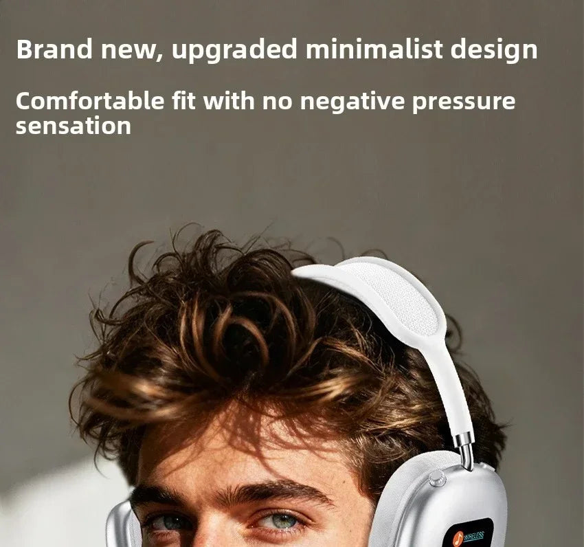 Smart Display Bluetooth 5.3 Over-Ear Headphones with Digital Screen Control and Long Battery Life