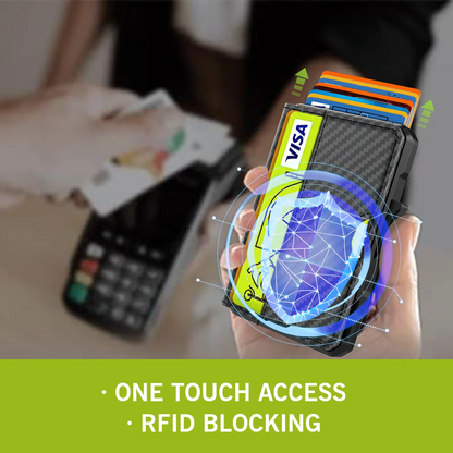 Business Compact Men’s Wallet for Men with Money Clip and RFID Protection