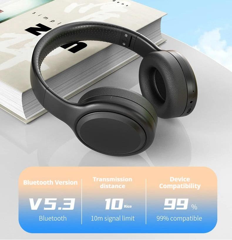 Wireless Bluetooth Gaming Over-Ear Headphones with Noise Reduction