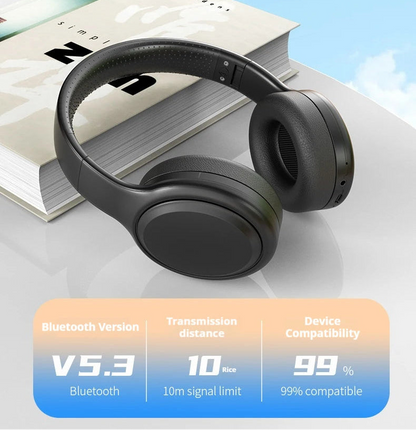 Wireless Bluetooth Gaming Over-Ear Headphones with Noise Reduction