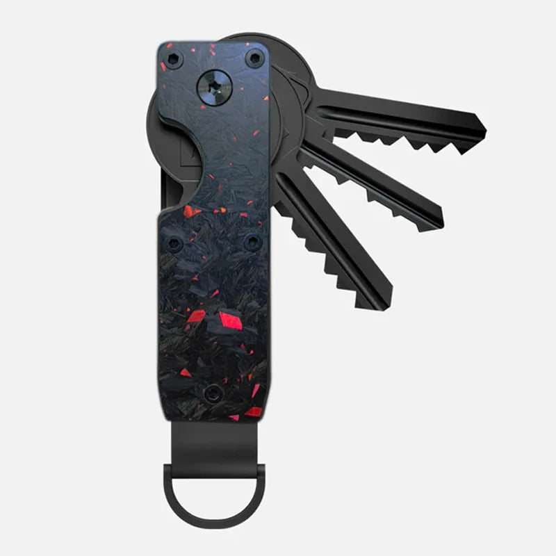 Compact Metal Key Holder Keychain with Silent Carry Design for Everyday Carry