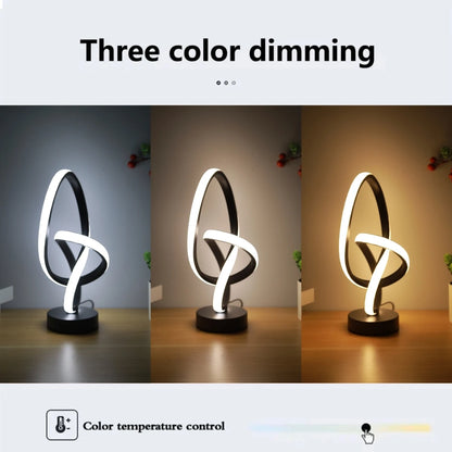Creative Double Helix Minimalist Bedside Desk Light for Bedroom Living Room & Office