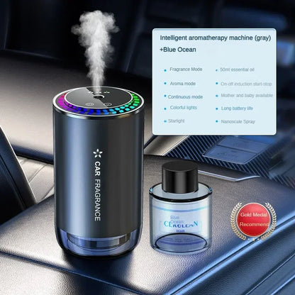 Smart Car Air Freshener Aroma Diffuser with Starry LED Ambient Light