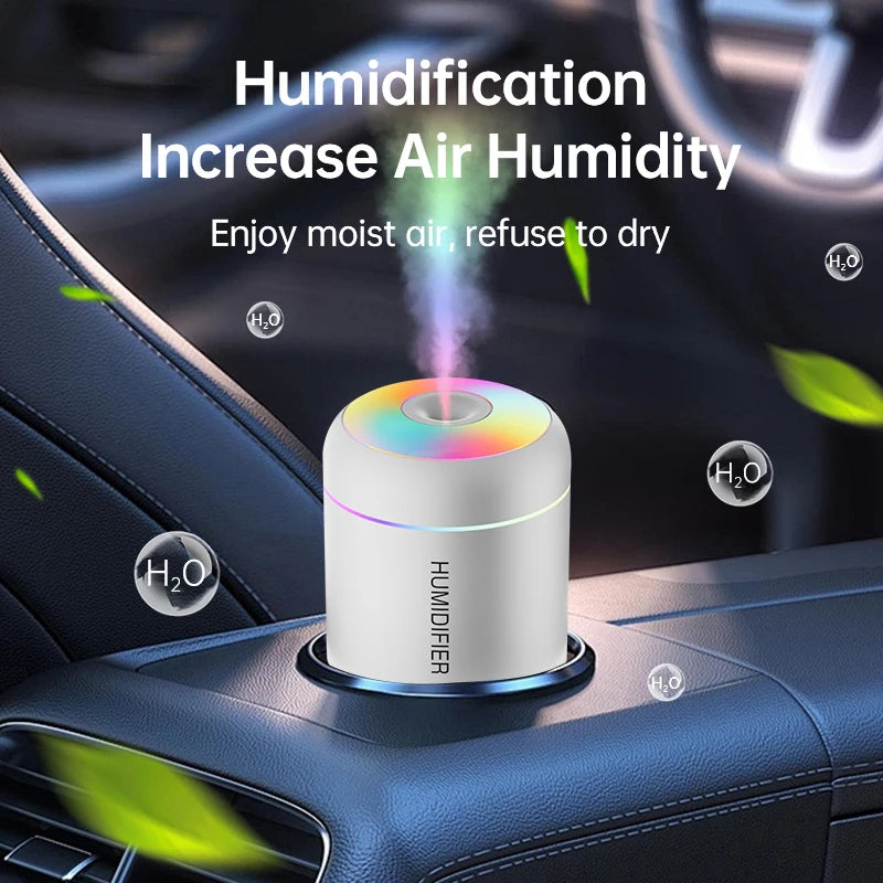 Portable Aromatherapy Mist Maker Essential Oil Diffuser with Ambient Light for Home Car & Office