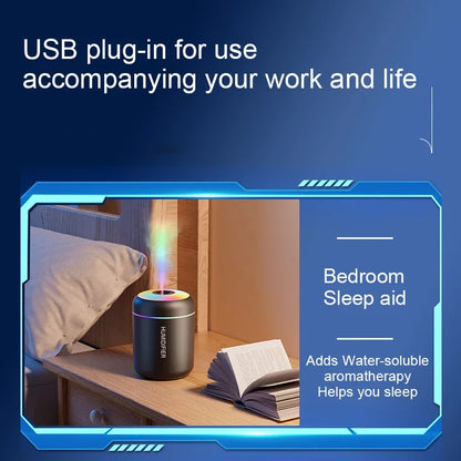 Portable Aromatherapy Mist Maker Essential Oil Diffuser with Ambient Light for Home Car & Office