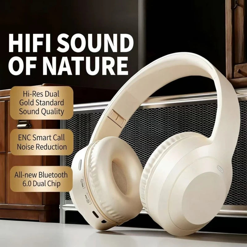 M5 Bluetooth 5.3 Wireless Over-Ear Headphones with Noise Reduction for Gaming & Sports