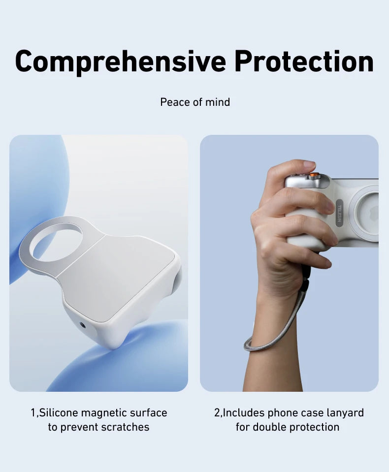 Magnetic Phone Camera Grip with Bluetooth Remote Control For Iphone Android Phone