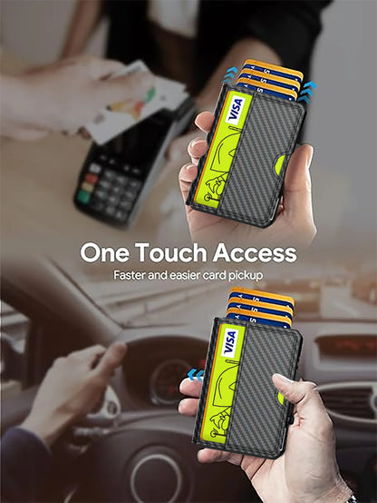 Business Compact Men’s Wallet for Men with Money Clip and RFID Protection