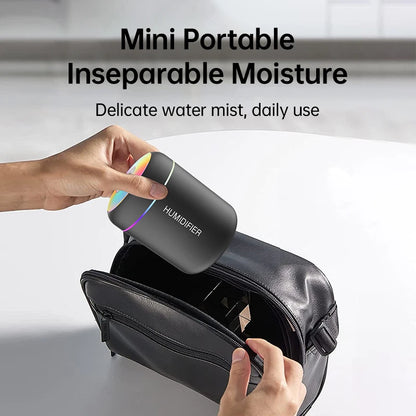 Portable Aromatherapy Mist Maker Essential Oil Diffuser with Ambient Light for Home Car & Office
