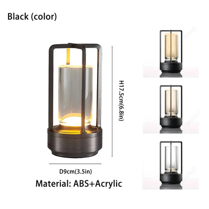 Portable Creative Cordless LED Crystal Desk Light for Outdoor Camping Restaurant Atmosphere