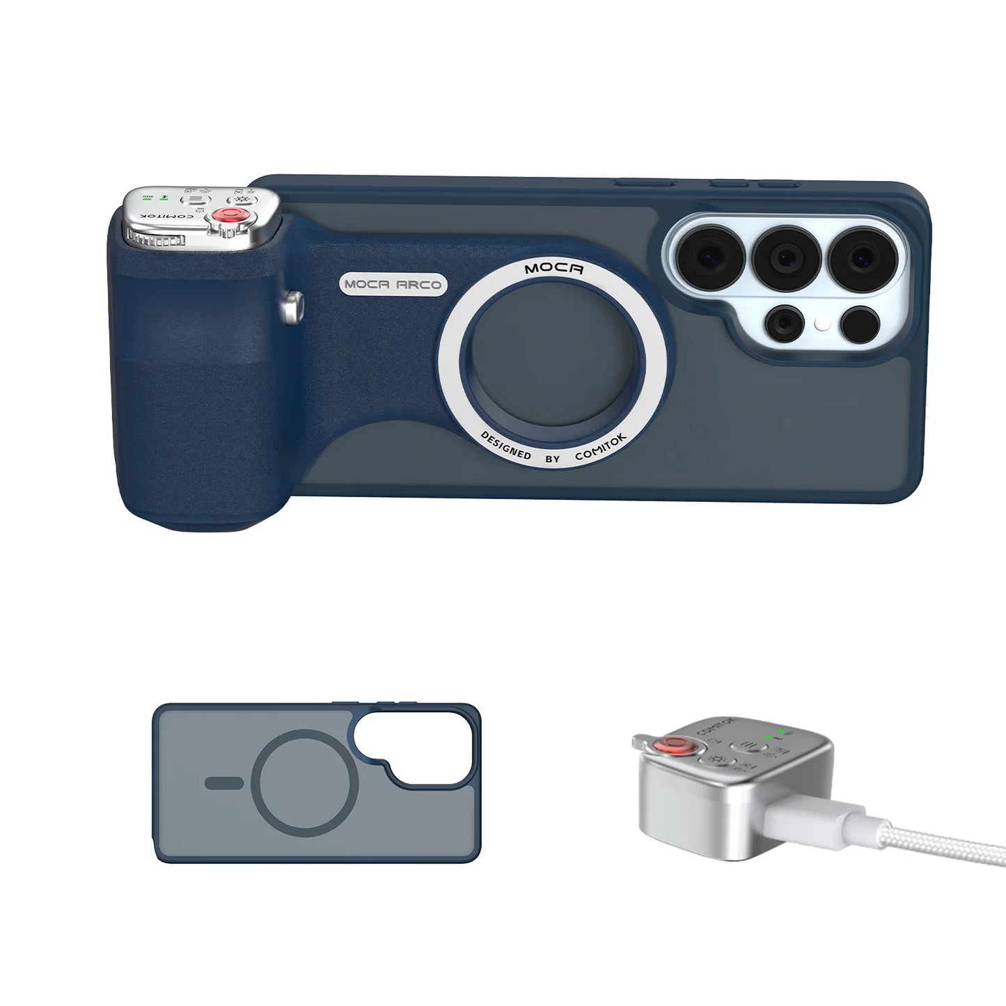 Magnetic Phone Grip Handle with Bluetooth Remote for iPhone series and Galaxy S26 Ultra