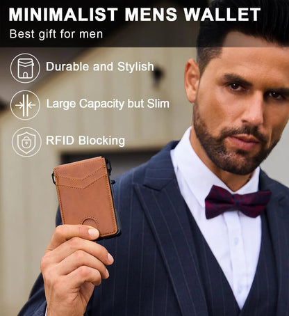 Smart Pop Up Card Holder RFID Protected Wallet with Money Clip for Men