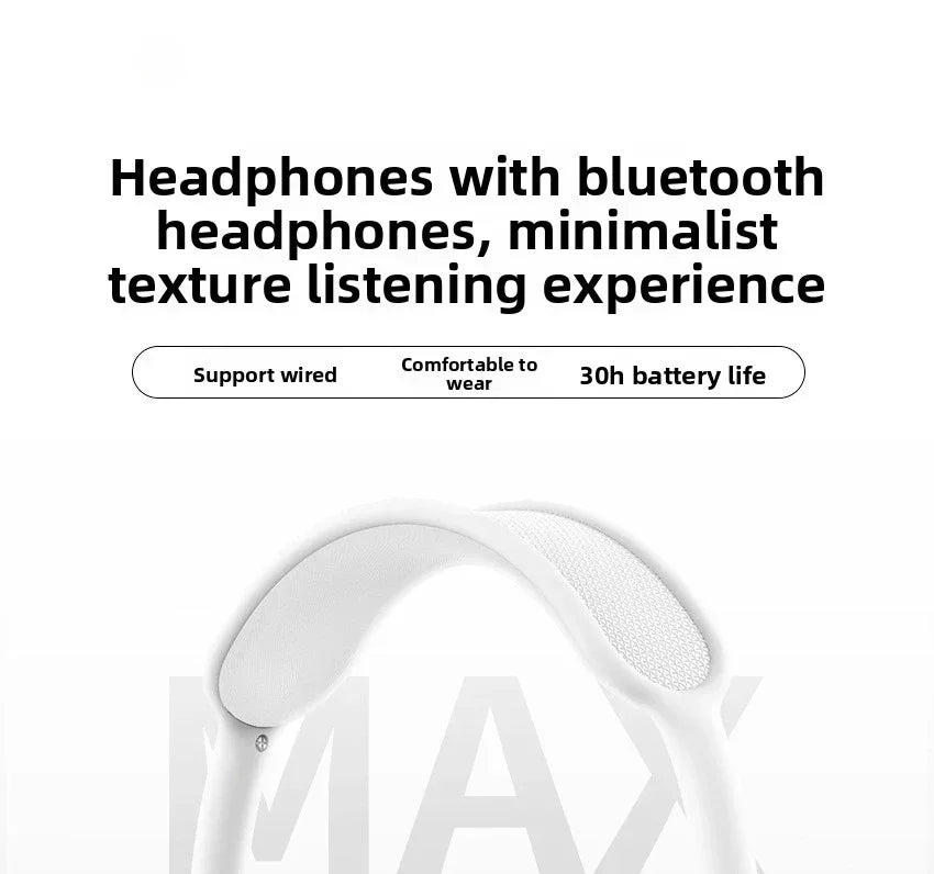 Smart Display Bluetooth 5.3 Over-Ear Headphones with Digital Screen Control and Long Battery Life