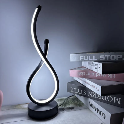 Three-Color Creative Spiral Design LED Desk Lamp for Bedroom Office & Living Room