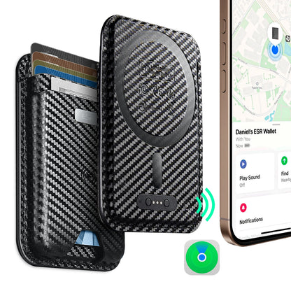 Magnetic MagSafe Wallet Card Holder with Find My for iPhone