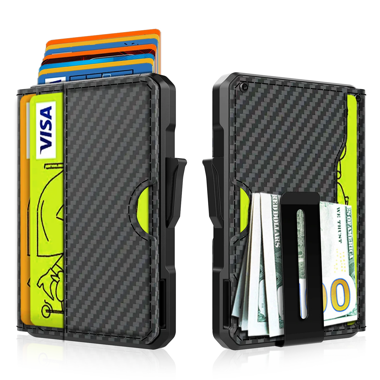 Business Compact Men’s Wallet for Men with Money Clip and RFID Protection