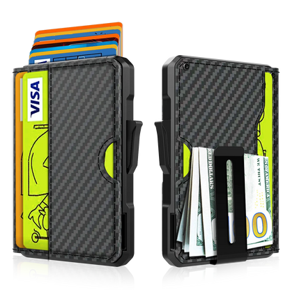 Business Compact Men’s Wallet for Men with Money Clip and RFID Protection