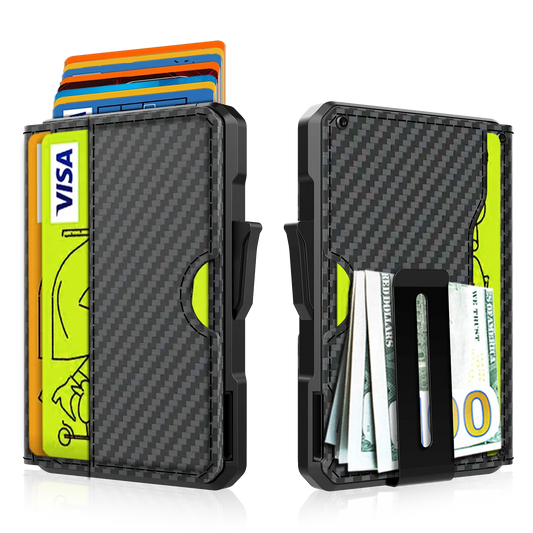Business Compact Men’s Wallet for Men with Money Clip and RFID Protection