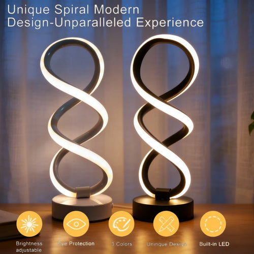Modern Decorative Spiral LED Desk Lamp for Living Room Office and Study Desk