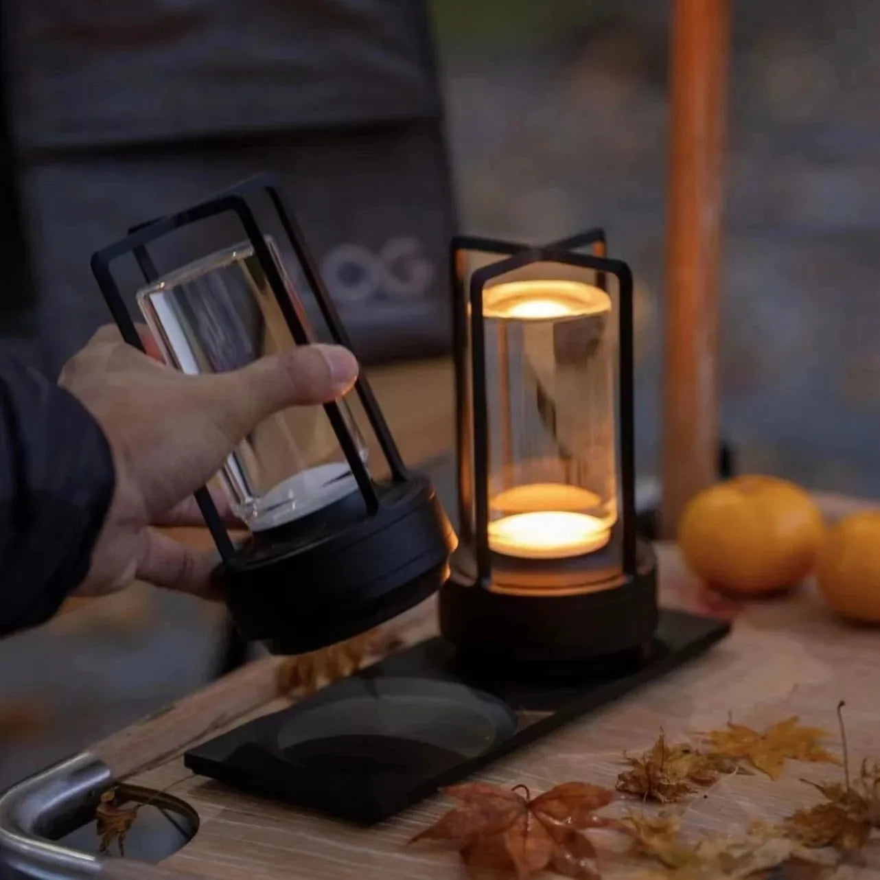 Portable Creative Cordless LED Crystal Desk Light for Outdoor Camping Restaurant Atmosphere