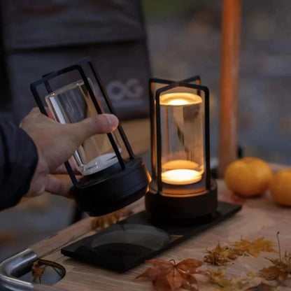 Portable Creative Cordless LED Crystal Desk Light for Outdoor Camping Restaurant Atmosphere