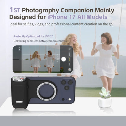 Magnetic Phone Grip Handle with Bluetooth Remote for iPhone series and Galaxy S26 Ultra