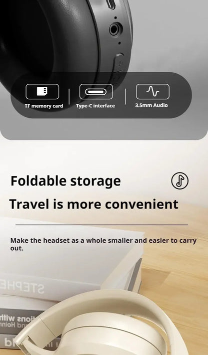 M5 Bluetooth 5.3 Wireless Over-Ear Headphones with Noise Reduction for Gaming & Sports