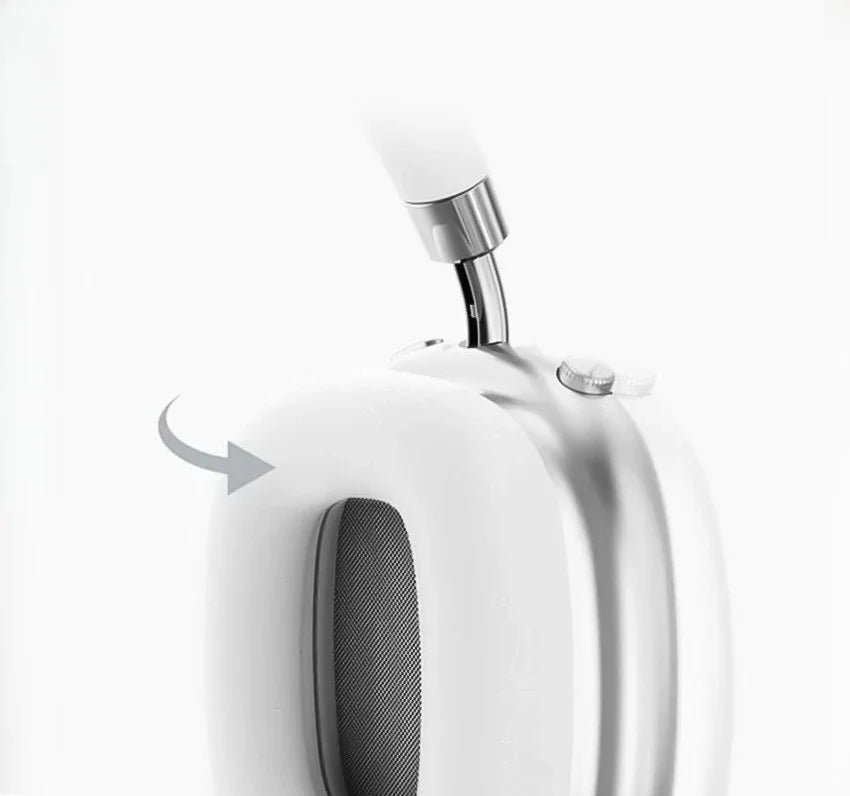 Smart Display Bluetooth 5.3 Over-Ear Headphones with Digital Screen Control and Long Battery Life