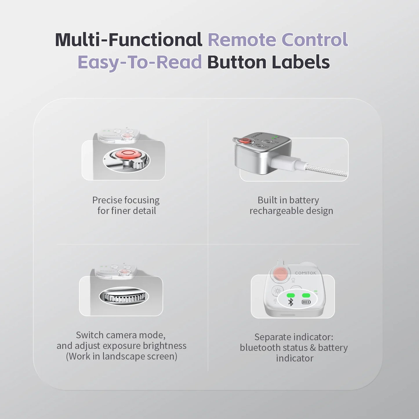 Magnetic Phone Grip Handle with Bluetooth Remote for iPhone series and Galaxy S26 Ultra