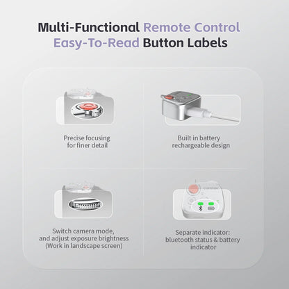 Magnetic Phone Grip Handle with Bluetooth Remote for iPhone series and Galaxy S26 Ultra