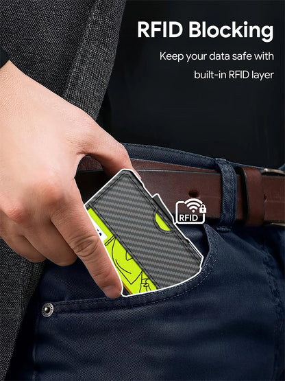 Business Compact Men’s Wallet for Men with Money Clip and RFID Protection