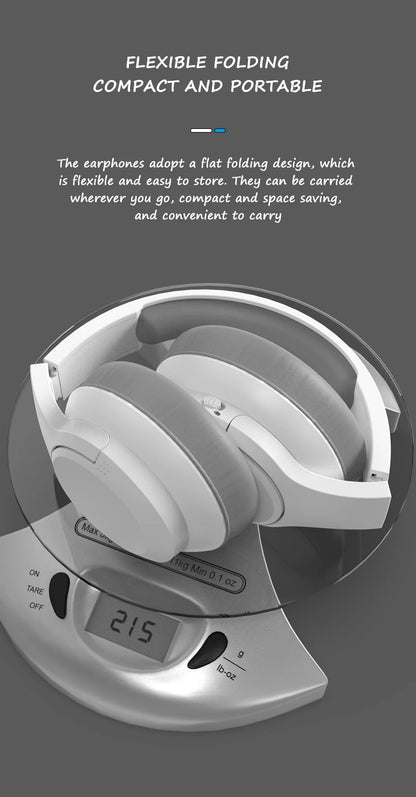 Wireless Over-Ear Headphones Bluetooth 5.3 Hi-Res Audio Over Ear Headset Earphones