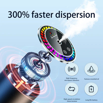 Smart Car Air Freshener Aroma Diffuser with Starry LED Ambient Light