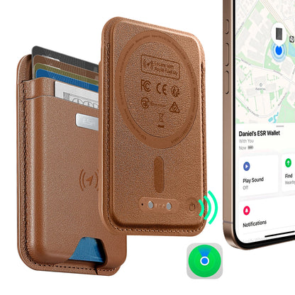 Magnetic MagSafe Wallet Card Holder with Find My for iPhone