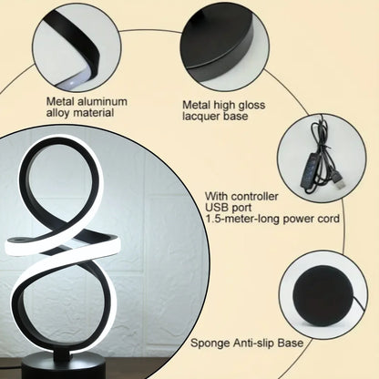 Modern Minimalist Elegant LED Bedside Light With Modern Style for Home Decor & Office