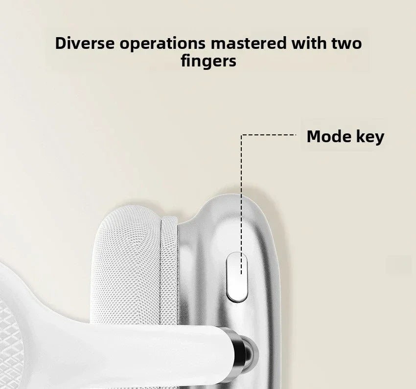 Smart Display Bluetooth 5.3 Over-Ear Headphones with Digital Screen Control and Long Battery Life