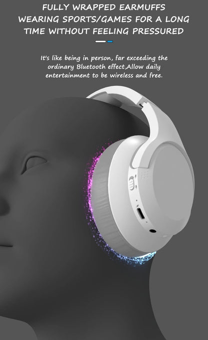 Wireless Over-Ear Headphones Bluetooth 5.3 Hi-Res Audio Over Ear Headset Earphones